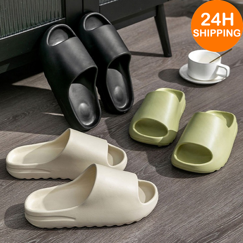 Summer Men Slippers Women Slides Outdoor Indoor Eva Soft Flip Flops Male Thick Serrated Thick Sole Un Sole Anti-slip Beach Shoes