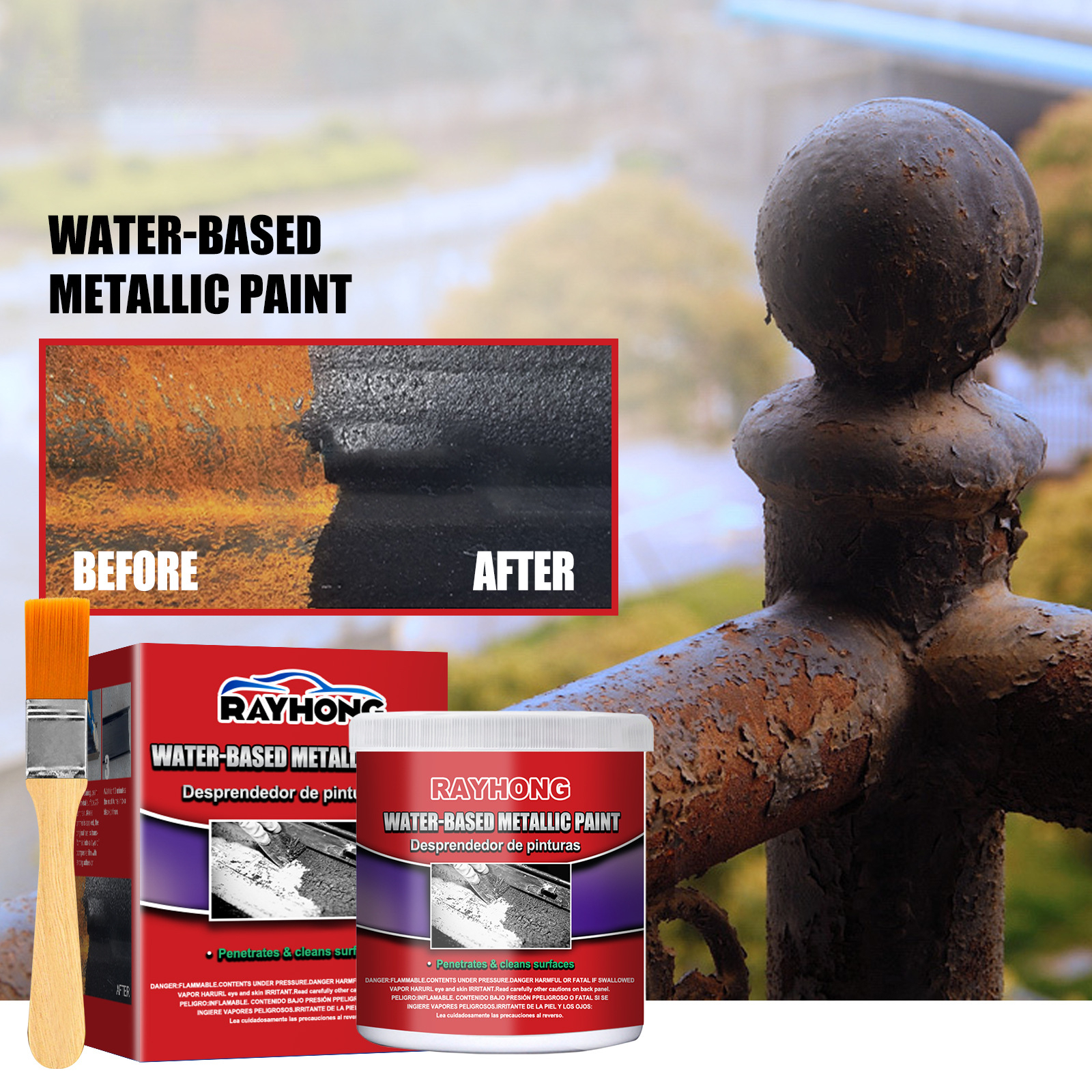 100ml Multi-functional Metal Rust Remover Car Chassis Rust Remover Repair Protection Iron Metal Surface Maintenance and Cleaning