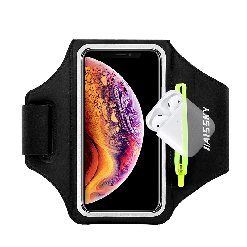 Running Sport Armbands Phone Case on Hand Holder Zipper Car key Pocket Earphone Bag For Airpods Pro iPhone Samsung Arm Band Bags