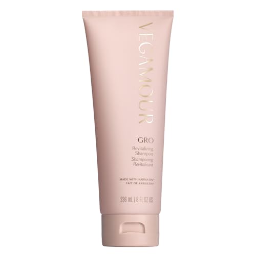 VEGAMOUR GRO Revitalizing Shampoo, Support Thicker, Fuller Looking Hair, Shampoo Formulated Without Sulfates for Thinning Hair with Vegan Keratin, Natural Citrus Scent
