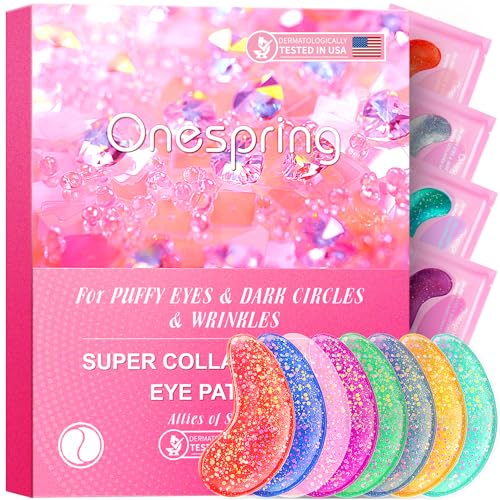 Under Eye Mask - Christmas Gifts for Women, Christmas Gifts for Mom - Skin Care Reduce Dark Circles, Puffy Eyes, Undereye Bags, Wrinkles - Gel Under Eye Patches (24 Pairs)