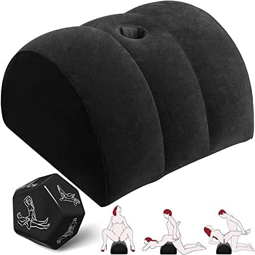 Prosixtoy Inflatable Sex Pillow Sex Dice Sex Toys Dildo Mount Sex Position Pillow Sex Games for Adult Couples Sex Women G Spot Cushion Multifunctional Sex Furniture Pillow for Women Couples